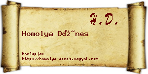 Homolya Dénes névjegykártya